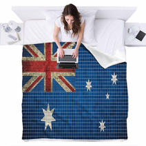 Australian Flag Mosaic Blankets 67869969
