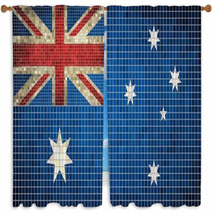 Australian Flag Mosaic Window Curtains 67869969