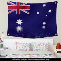 Australian Flag Water Wall Art 8507731