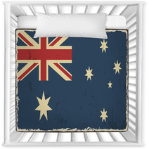 Australian Grunge Flag Vector Illustration Nursery Decor 68331923