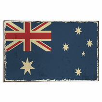 Australian Grunge Flag Vector Illustration Rugs 68331923