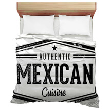 Authentic Mexican Restaurant Cuisine Stamp Bedding 202397183