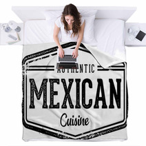 Authentic Mexican Restaurant Cuisine Stamp Blankets 202397183