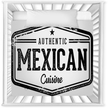 Authentic Mexican Restaurant Cuisine Stamp Nursery Decor 202397183