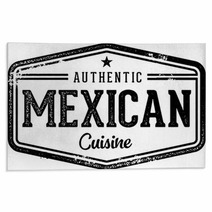 Authentic Mexican Restaurant Cuisine Stamp Rugs 202397183