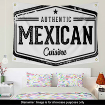 Authentic Mexican Restaurant Cuisine Stamp Wall Art 202397183