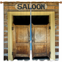 Authentic Saloon Doors In Montana Ghost Town Window Curtains 7407508