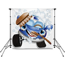 Auto Lavaggio Cartoon-Car Wash-Vector Backdrops 26443166