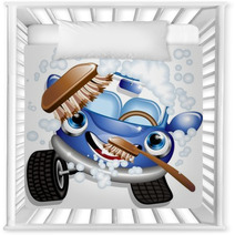 Auto Lavaggio Cartoon-Car Wash-Vector Nursery Decor 26443166