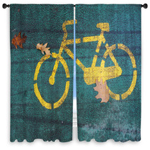 Autumn And A Bicycle Window Curtains 27542933