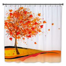 Autumn Background With A Tree. Vector. Bath Decor 70646141