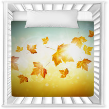 Autumn Background With Leaves Nursery Decor 53786250