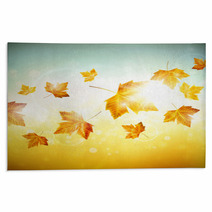Autumn Background With Leaves Rugs 53786250