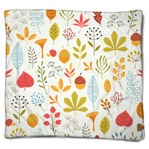 Autumn Floral Pattern Blankets 57624331