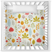 Autumn Floral Pattern Nursery Decor 57624331