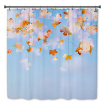 Autumn Leaves On The Sky. EPS 10 Bath Decor 65646905