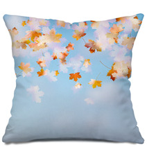 Autumn Leaves On The Sky. EPS 10 Pillows 65646905