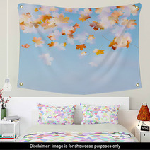 Autumn Leaves On The Sky. EPS 10 Wall Art 65646905