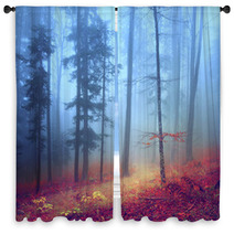 Autumn Mysterious Forest Window Curtains 61136090