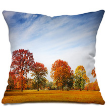 Autumn Trees Landscape Fall Season Pillows 56126587