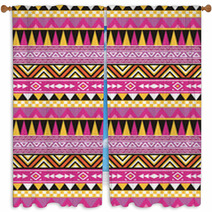 Aztec Seamless Pattern 1 Window Curtains 52077300