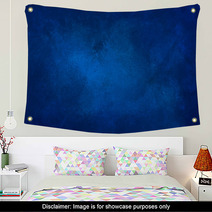 Azure Blue Background With Grunge Texture Wall Art 86561234