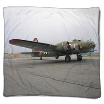 B-17 Preparing For Take-off Blankets 1380504