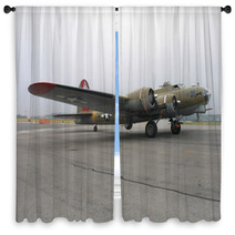B-17 Preparing For Take-off Window Curtains 1380504