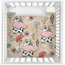 Babies Hand Draw Seamless Pattern With Cows Nursery Decor 59195995