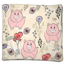Babies Hand Draw Seamless Pattern With Pigs Blankets 59281566