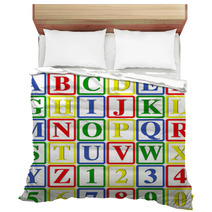 Baby Blocks Vector Illustration (can Be Used To Build Words) Bedding 15637974