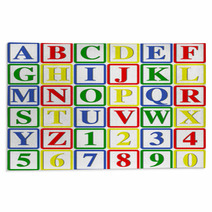 Baby Blocks Vector Illustration (can Be Used To Build Words) Rugs 15637974