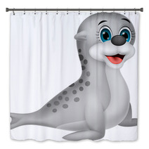 Baby Seal Cartoon Bath Decor 52284396
