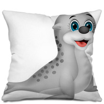Baby Seal Cartoon Pillows 52284396