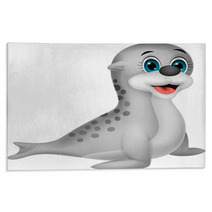 Baby Seal Cartoon Rugs 52284396
