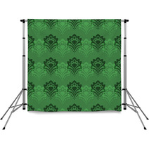 Background - Emerald Flowers Backdrops 42306731