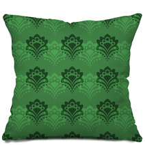 Background - Emerald Flowers Pillows 42306731
