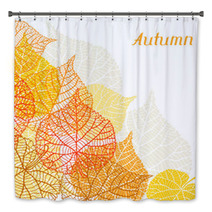 Background Greeting Card With Stylized Autumn Leaves Bath Decor 67588635