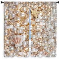 Background Of Pearls Window Curtains 70268822