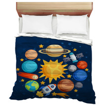 Background Of Solar System, Planets And Celestial Bodies. Bedding 71542718