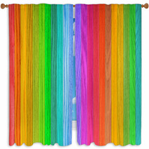 Background Texture Of Colorful Wooden Fence Window Curtains 53372584