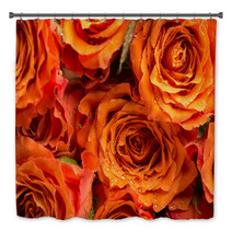 Background Texture Of Romantic Orange Roses Bath Decor 71294536