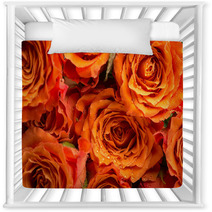 Background Texture Of Romantic Orange Roses Nursery Decor 71294536