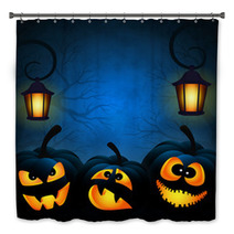 Background To The Halloween With Pumpkins Bath Decor 56618557
