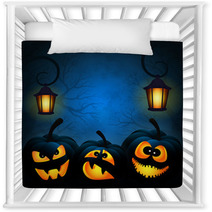 Background To The Halloween With Pumpkins Nursery Decor 56618557