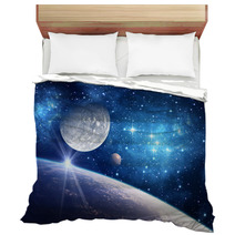 Background With A Planet, Moon And Star Bedding 52034246