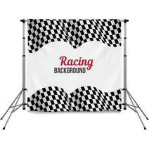 Background With Checkered Racing Flag. Backdrops 61680541