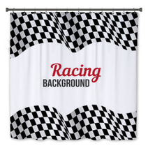 Background With Checkered Racing Flag. Bath Decor 61680541
