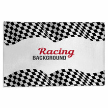 Background With Checkered Racing Flag. Rugs 61680541