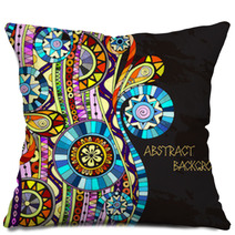 Background With Geometric Mosaic Elements Pillows 72893801